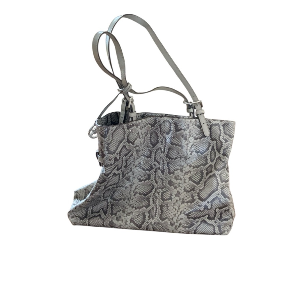 Michael Kors Gray Snake Print Tote - Picture 3 of 4